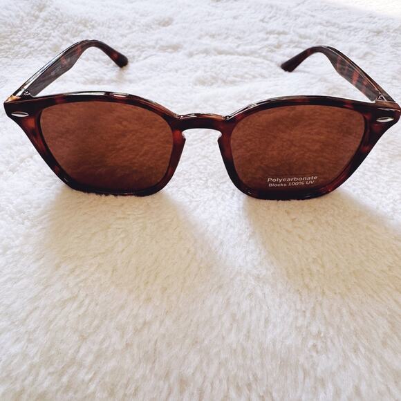 Milo Tortoise Brown Oversized Oval Horn Rims Sunglasses - Picture 3 of 11